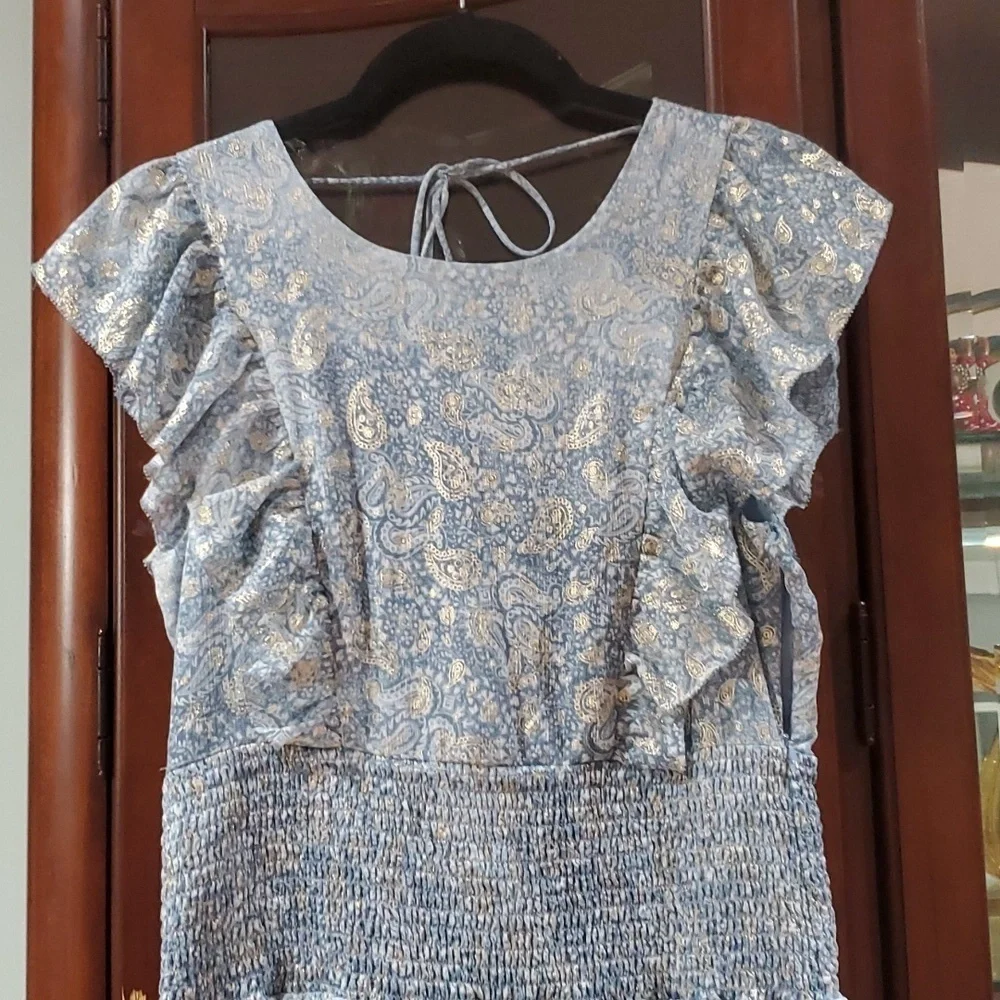 Michael Kors Dress frilly & fancy teal blue PM